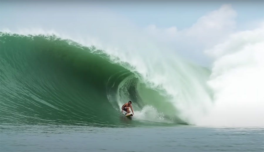 Nic Von Rupp surfing