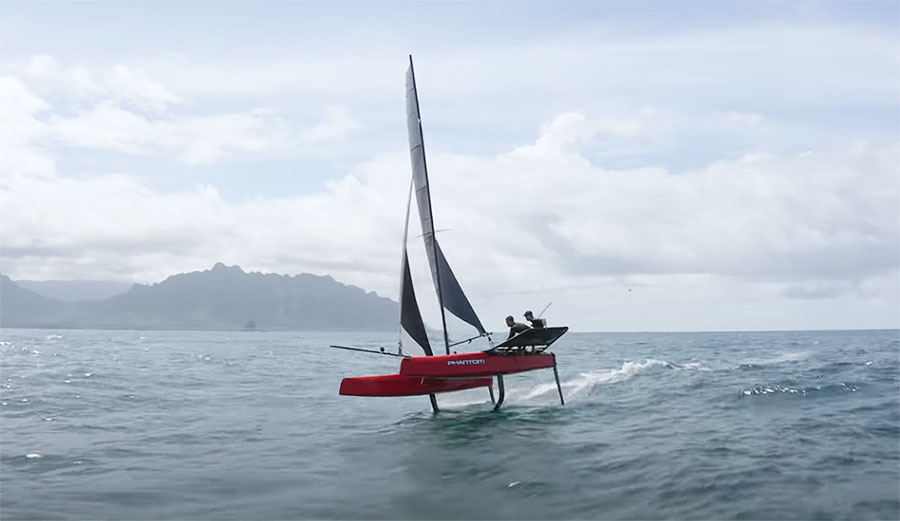 John Florence and Kai Lenny sailing