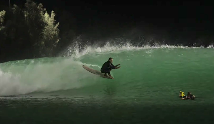 longboarding at the surf ranch