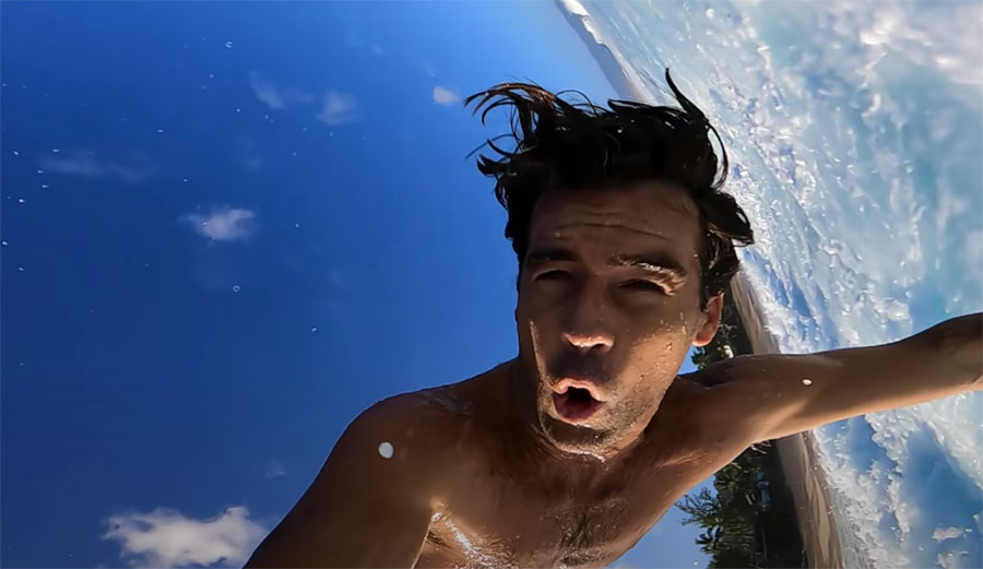 Mason Ho surfing