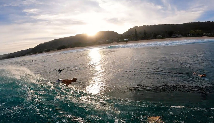 Nathan Florence surfing
