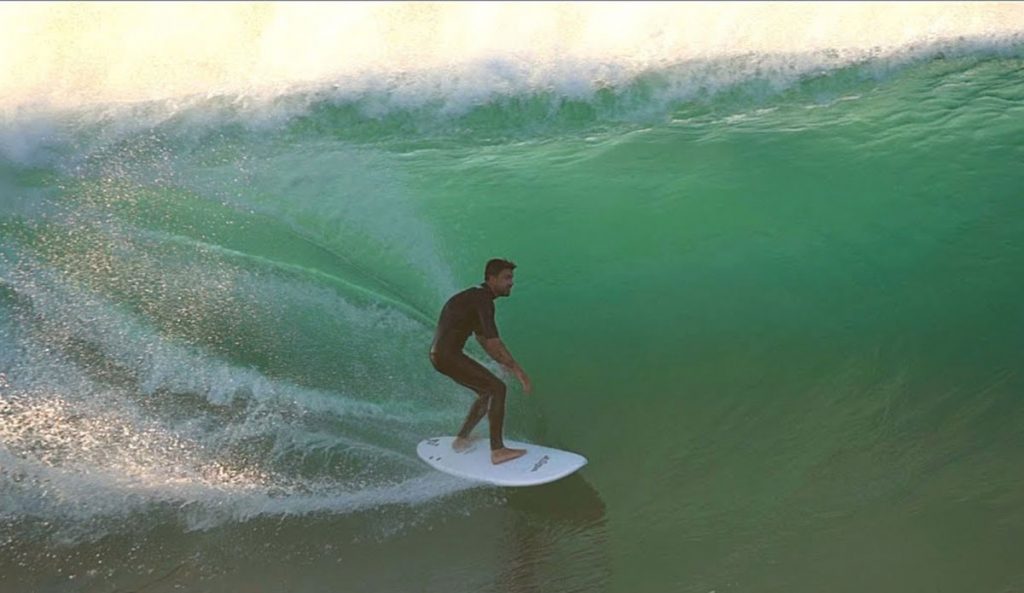 surfing at the wedge