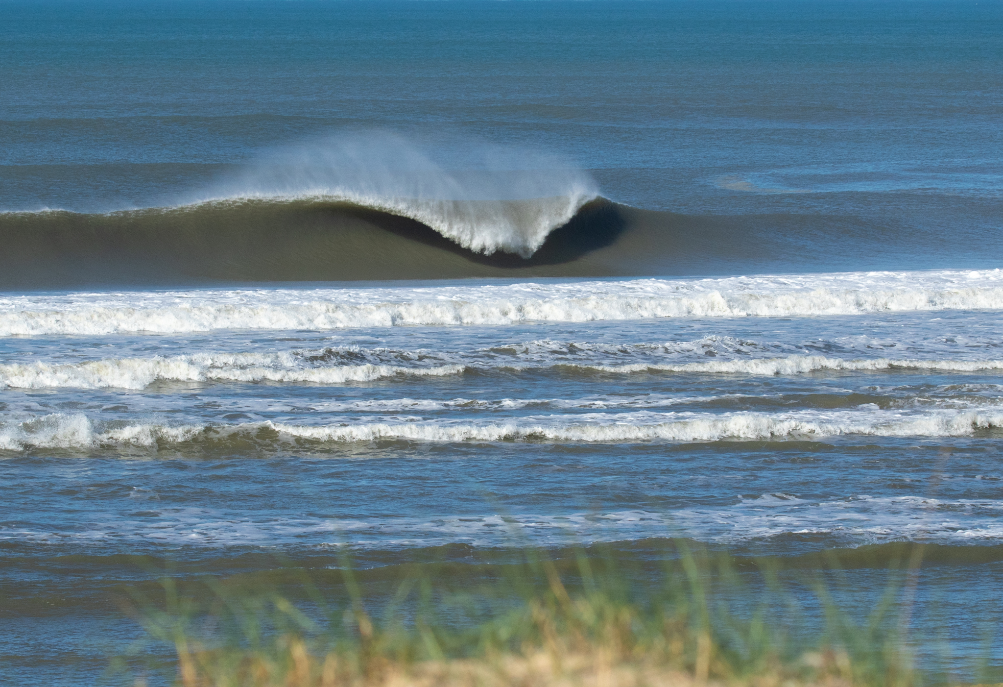 Empty Hossegor wave in France