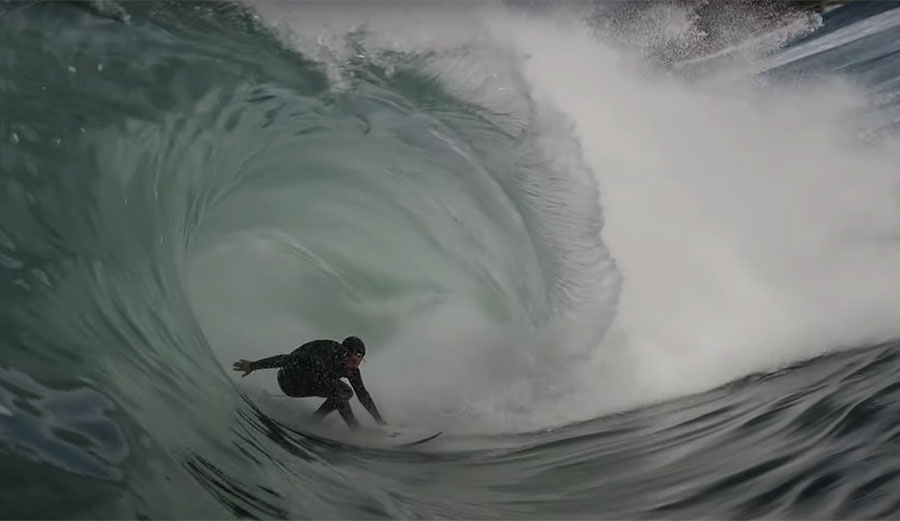 Nic von Rupp getting barreled at Cave