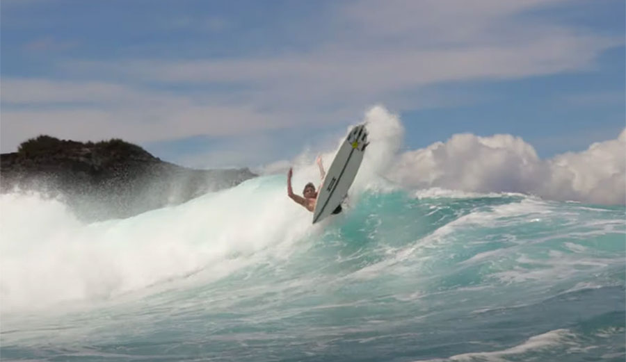 Clay Marzo surfing on Maui