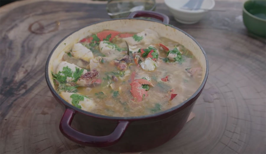 Chilean seafood stew