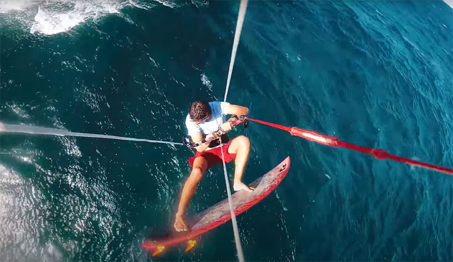 Jackson Lebsack kitesurfing