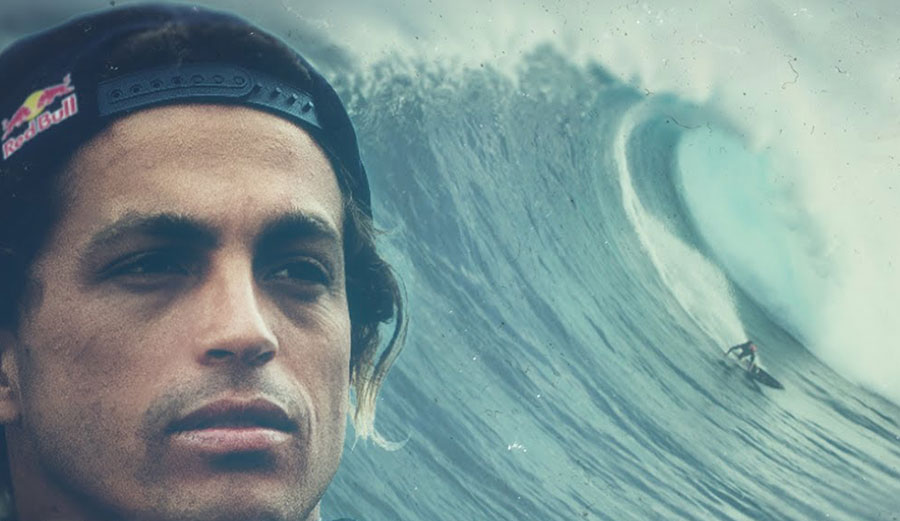 Kai Lenny surfing at Jaws