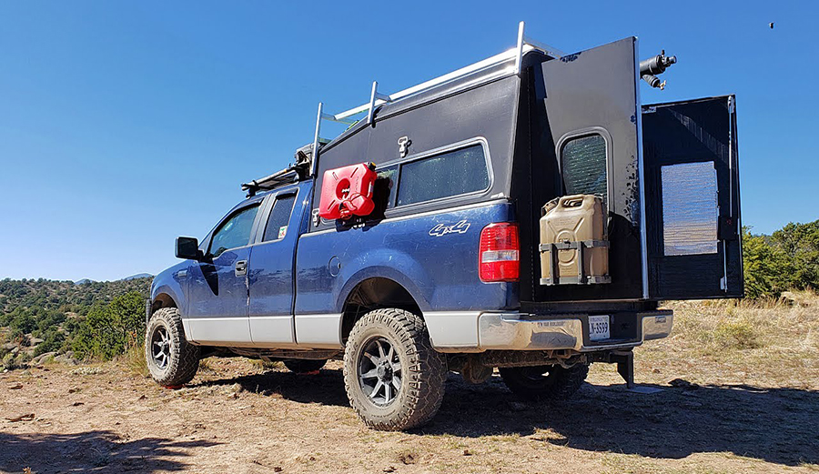 A DIY camper on a Ford F-150