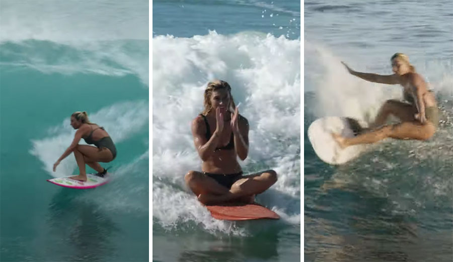 Sage Erickson surfing in Mexico