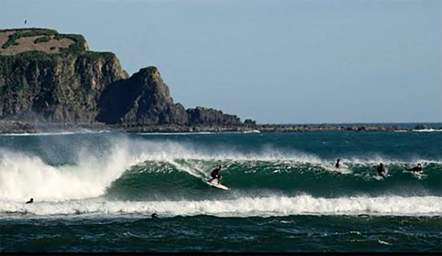 surfers at Mundaka