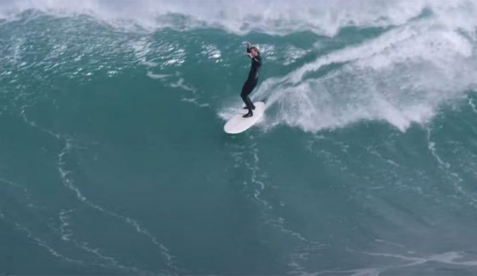 Torren Martyn surfing mid-length surfboard in New Zealand
