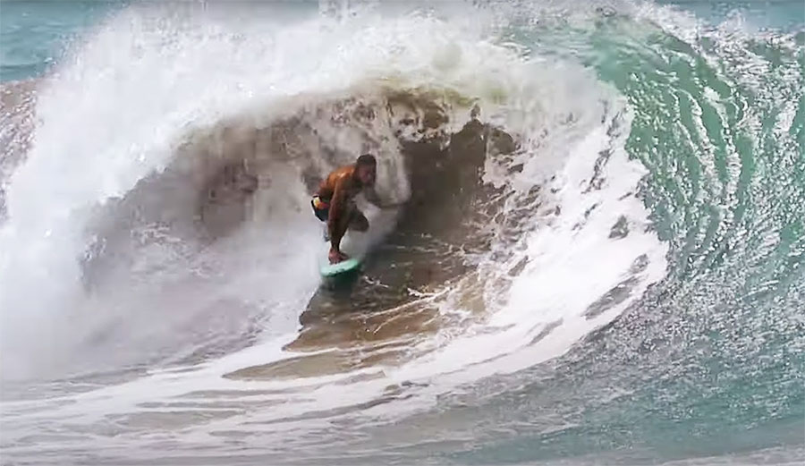 Jonathan Gubbins surfing in Peru