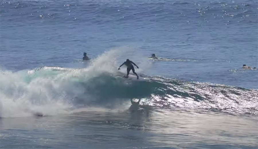 Kelly Slater surfing at Uluwatu