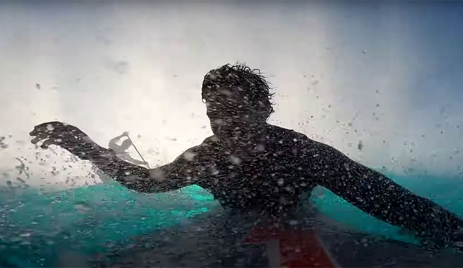 Nathan Florence surfboard at Jaws