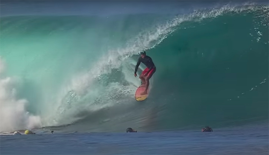 Zeke Lau in a Pipeline barrel