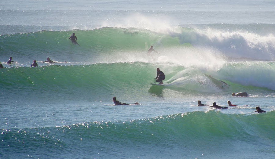 Surfers at Rincon Point Santa Barbara