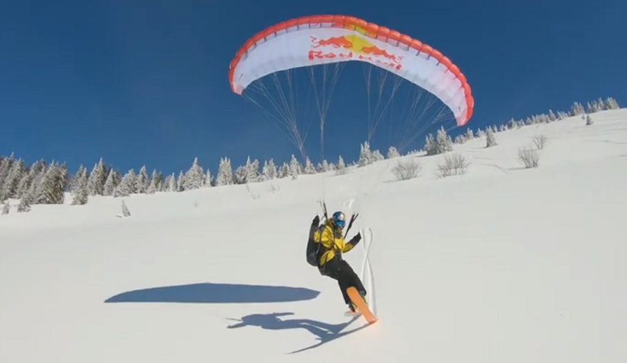 valentin delluc speedriding in the alps
