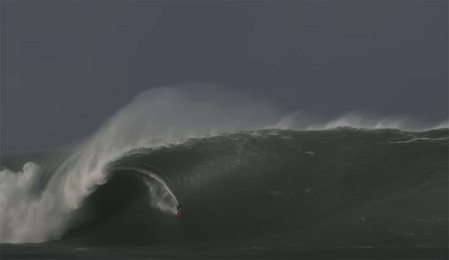 Connor McGuire surfing at Mullaghmore