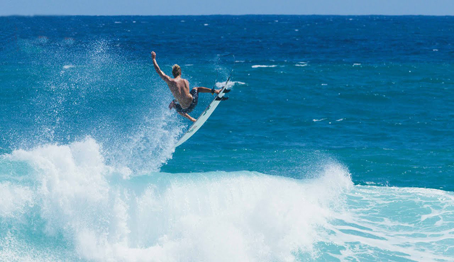 John John Florence gets an air on a wave