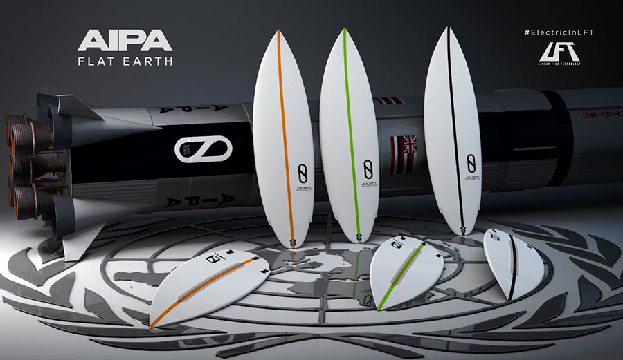 Aipa Flat Earth Surfboard