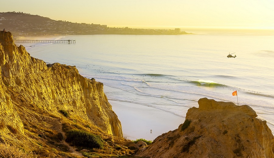 Black gold at blacks beach in san diego, january 2021. photo by sean diaz