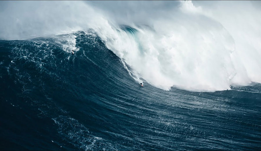 Nathan Florence surfing Jaws on Maui