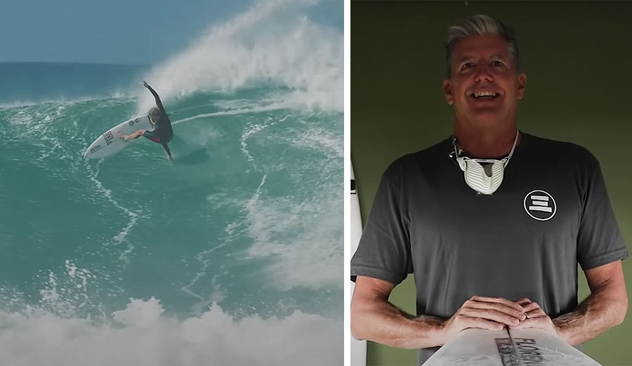 John John Florence on Ghost surfboard with Jon Pyzel