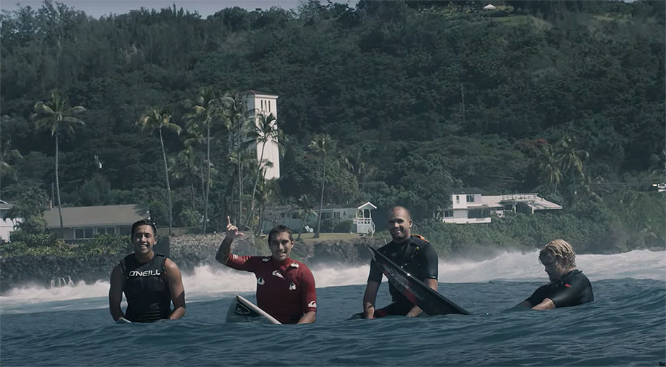 Koa Rothman, John John Florence at Waimea Bay