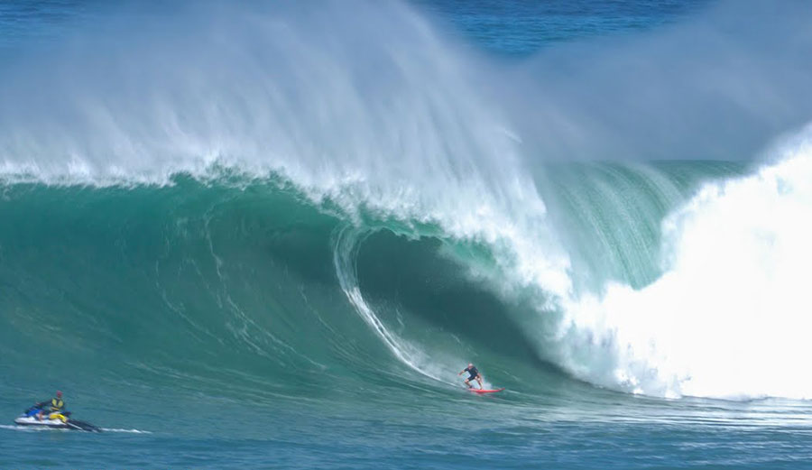 Waimea Bay big wave surfer