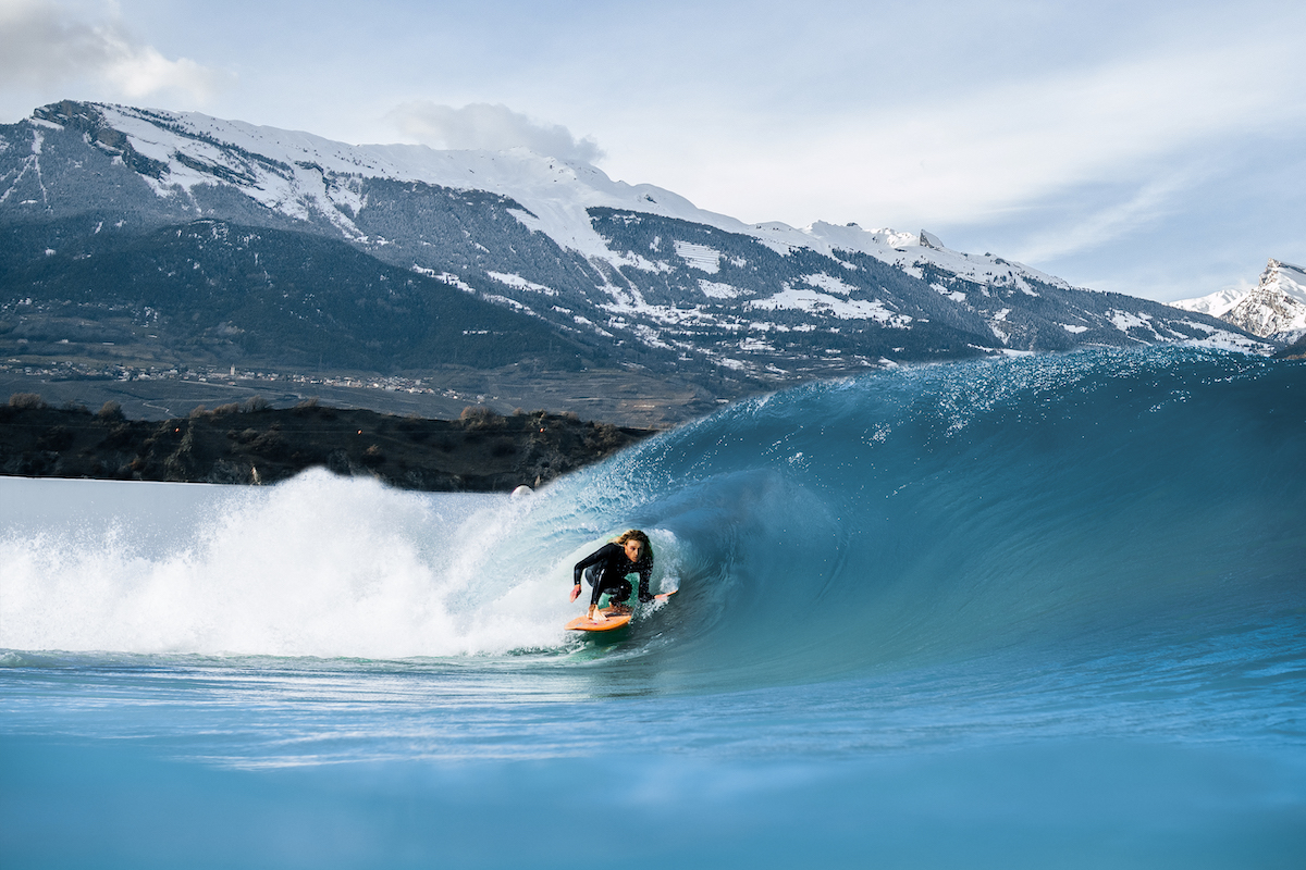 A wave at Alaïa Bay Wave Pool in Switzerland