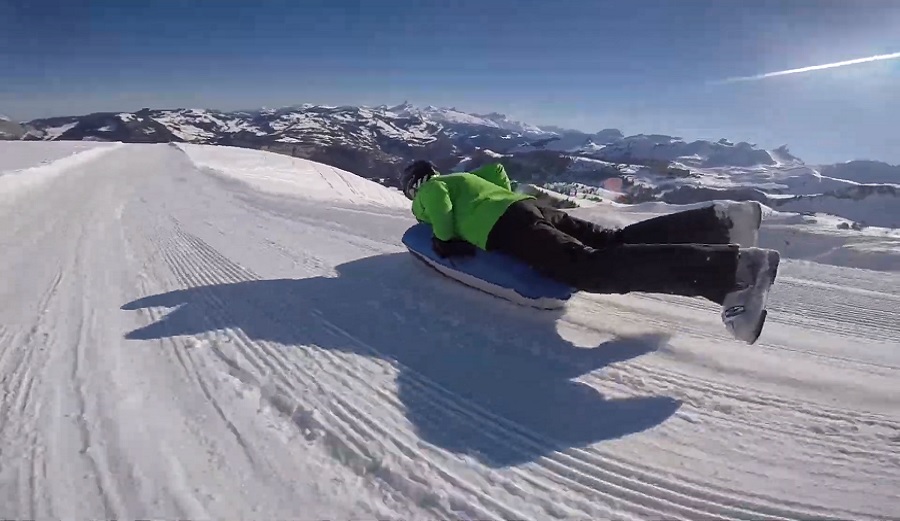 airboarding on snow
