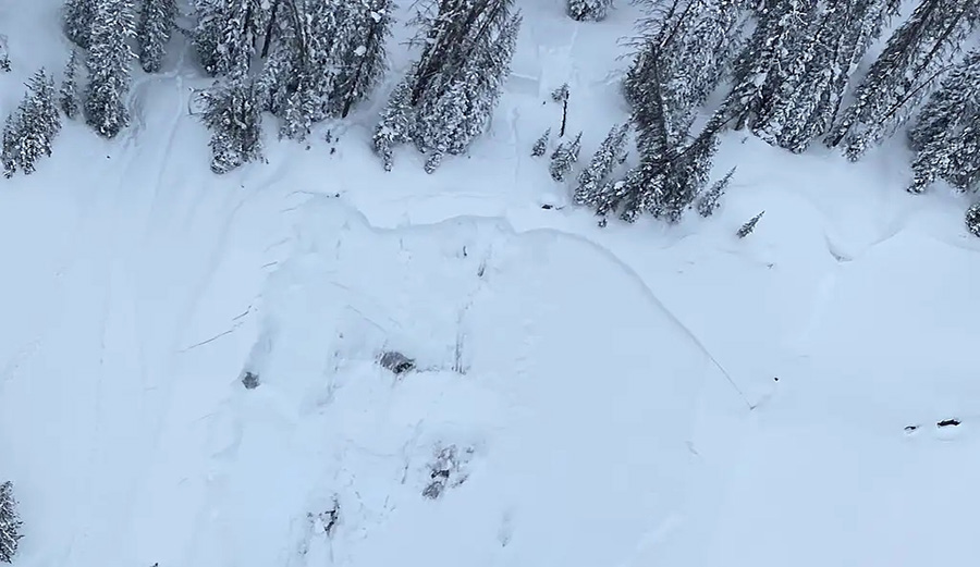 Picture of the avalanche that killed Mike McKelvey