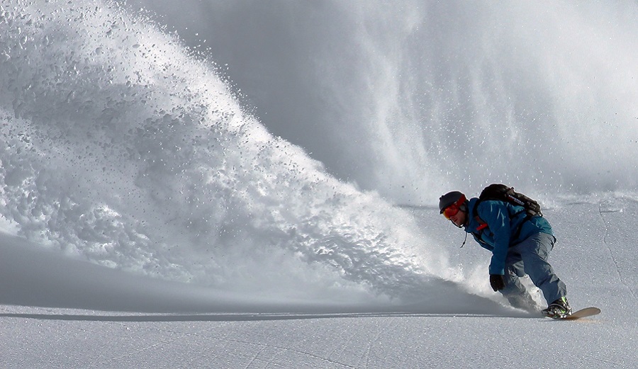 snowboard pow slash unsplash