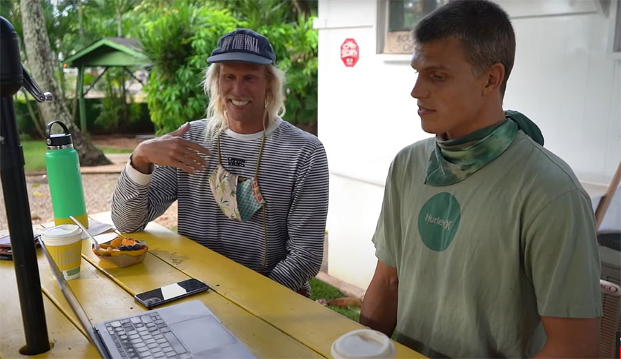 Dane Gudauskas and Koa Smith talking about the Vans Triple Crown of Surfing