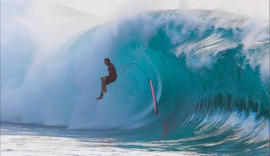 Jamie O'Brien in Waimea Bay Shorebreak