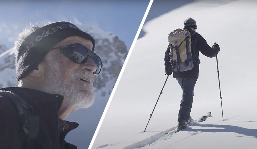 Roland Cachot skiing in the Alps