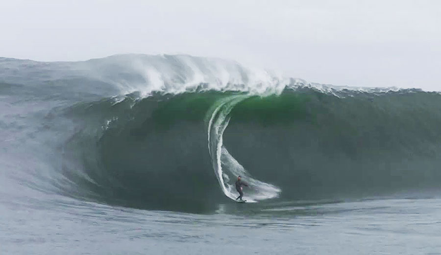 Surfer on slab wave in Western Australia