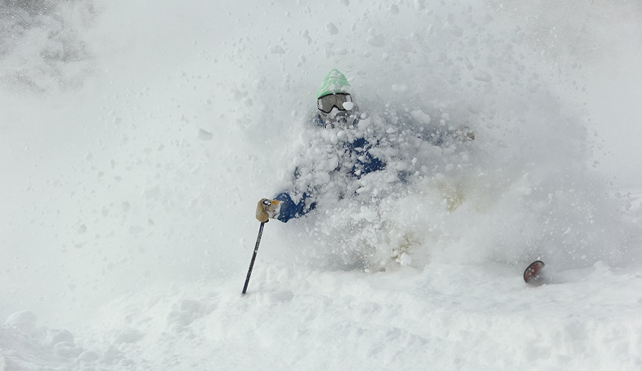powder skiing at Hachimantai ski resort japan