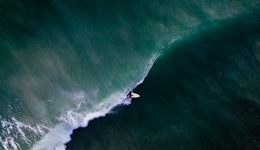 A man is barrelled in Florida from overhead