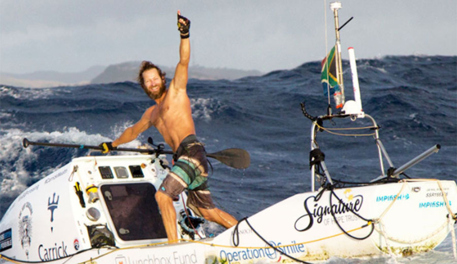 Chris Bertish crossing the Atlantic