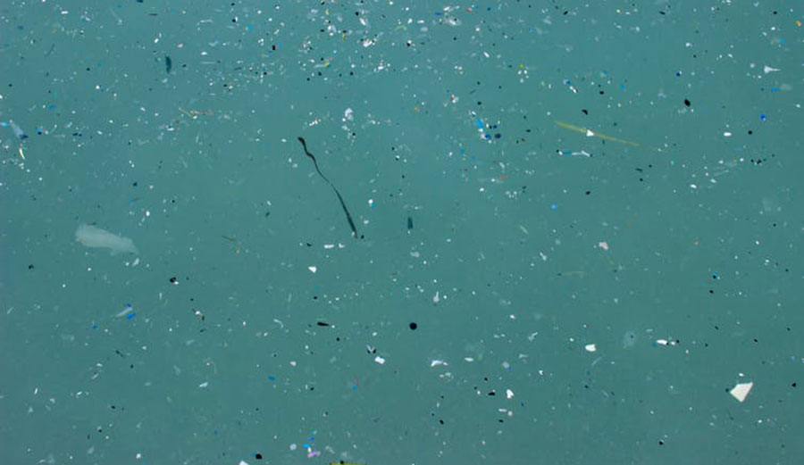 plastic in the water