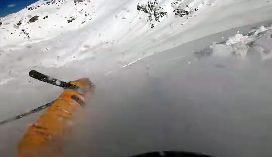 A skier is buried in an avalanche in France