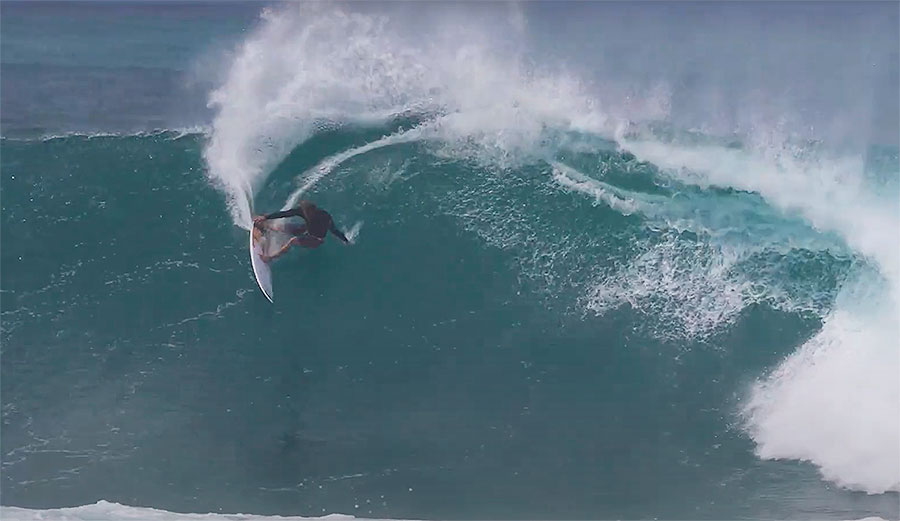 Conner Coffin surfing on the North Shore of Oahu