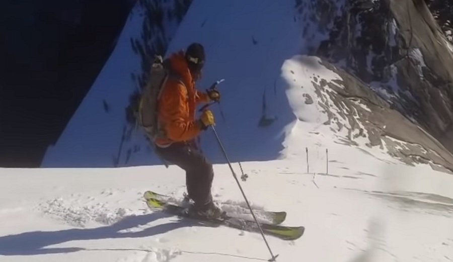 jason torlano and zach milligan ski down half dome