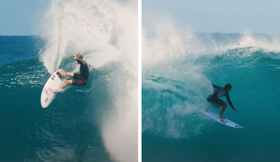 John John Florence and Koa Rothman surfing Rocky Point