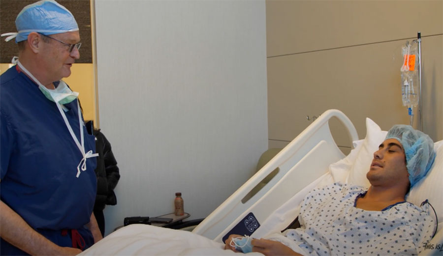 Koa Rothman in the hospital