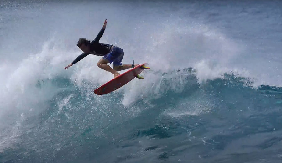 Mason Ho surfing on North Shore