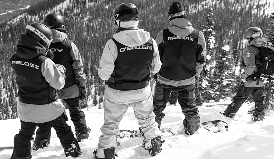 snowboarders get ready to go at the Natural Selection Tour Canada