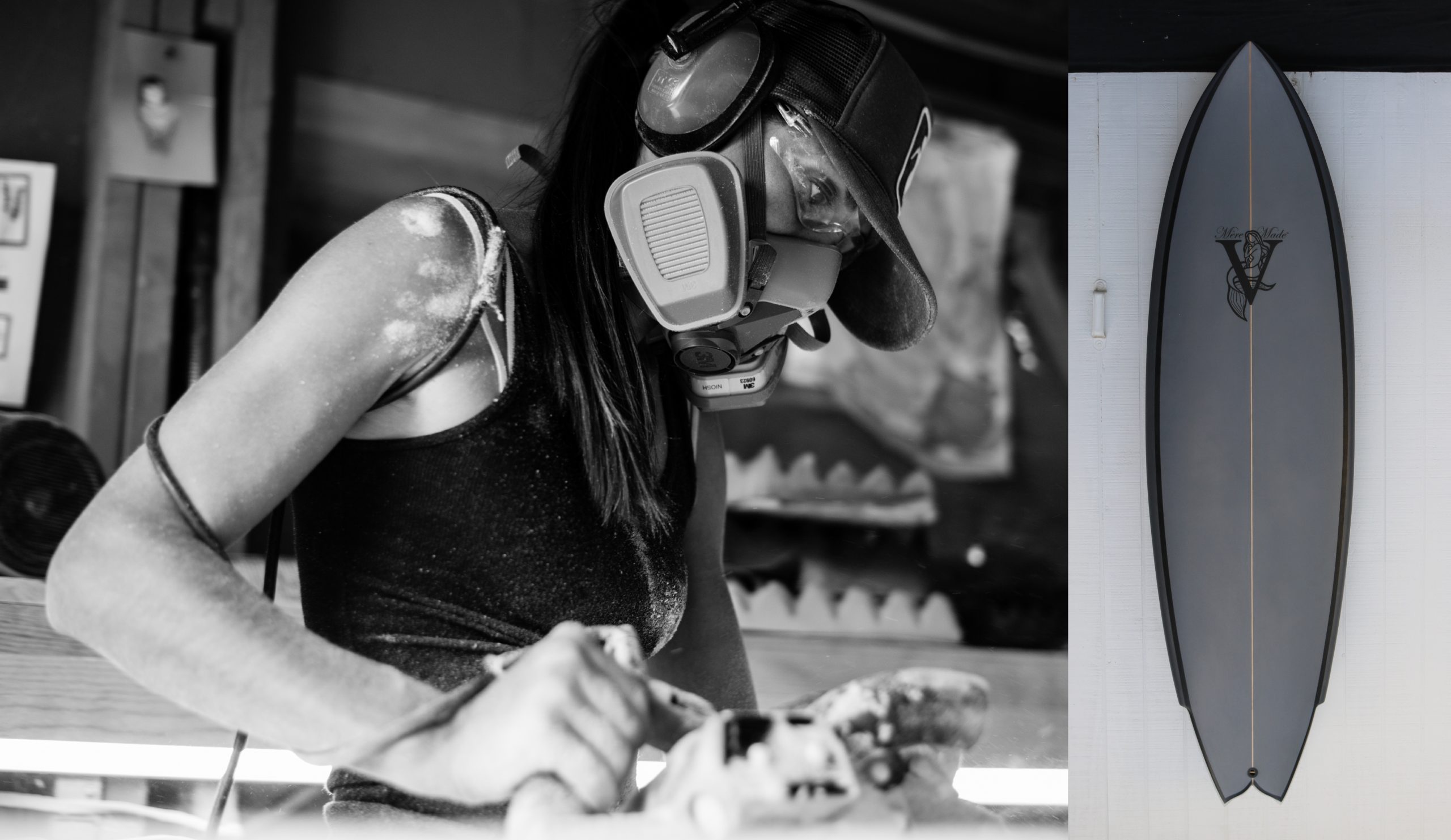 Valeri Duprat shaping and surfboard
